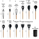 Jogo de Utensílios 12 peças Silicone com Suporte